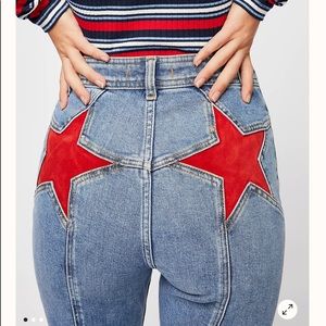 free people star butt jeans